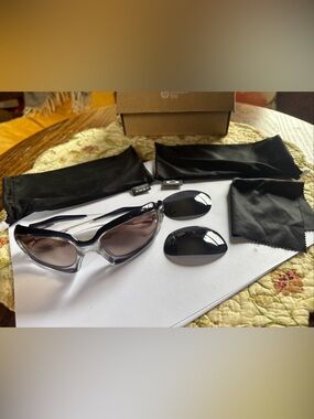 Oakley Monster Doggle Sunglasses smoke fade iridium brown fade lenses w/ spare